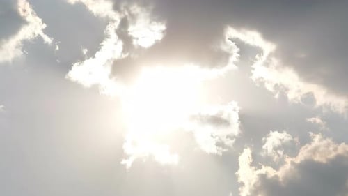 Clouds Moving Across a Sunlit Sky