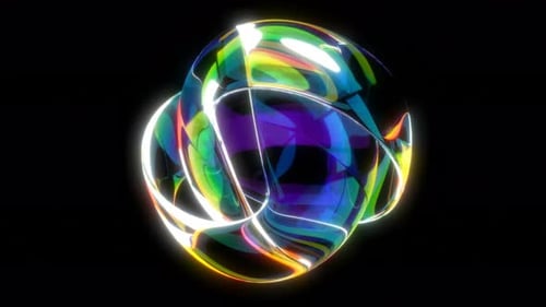 Rainbow Knot Minimal Graphic Modern Style Concept Business Endless Animation Loop Seamless