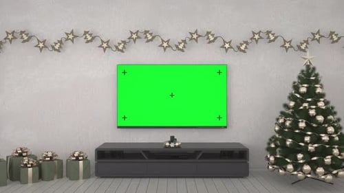 Christmas TV with Green Screen