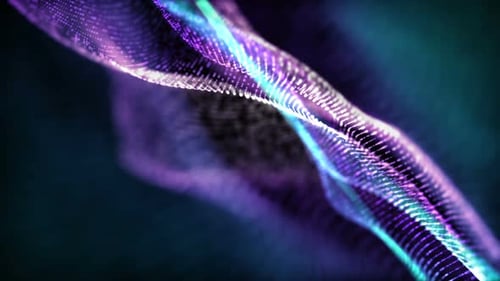 Futuristic Abstract Particle Wave Background Animation