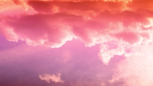 Pink Clouds Time Lapse in Surreal Sky