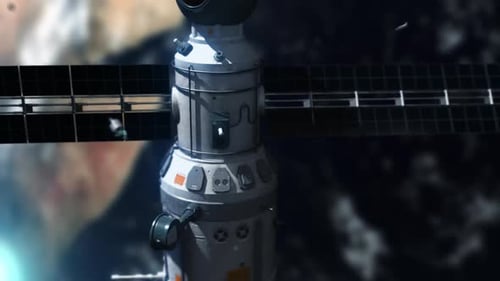 Weltraummüll im Satellitensystem auf der Erdumlaufbahn. Das Konzept der Weltraumverschmutzung