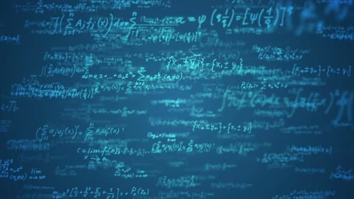 Dynamic Science Equations Digital Background Loop