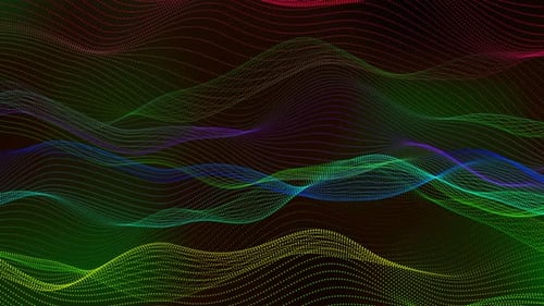 Abstract Colorful Particle Wave Motion Background