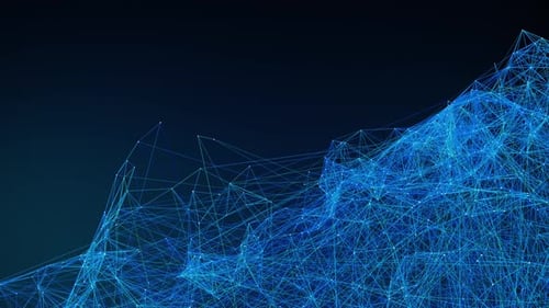 Animated Blue Plexus Network for Technology Backgrounds