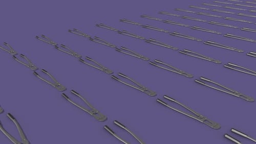 A Lot Of Bolt Cutters In A Row 4k