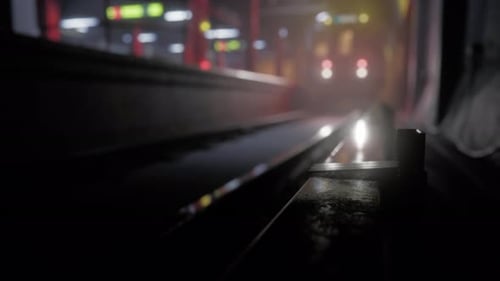 Empty Old Subway Train Station