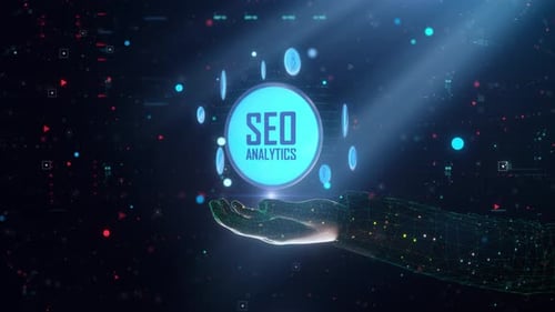 Digital Tech Hand Presentation Internet Seo Analytics