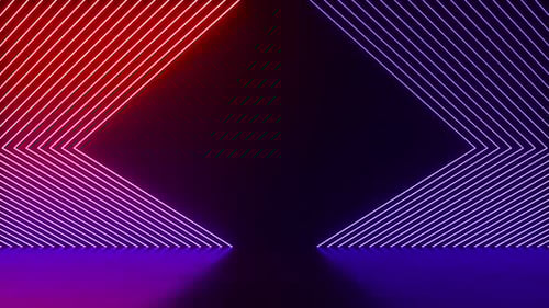 Dynamic Neon Red and Blue Geometric Lines Abstract Background