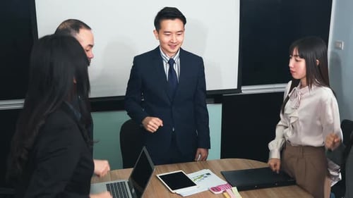 Business Team Celebration Success in the Workplace