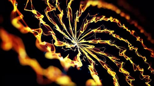 Abstract Flowing Particle Energy Background Animation