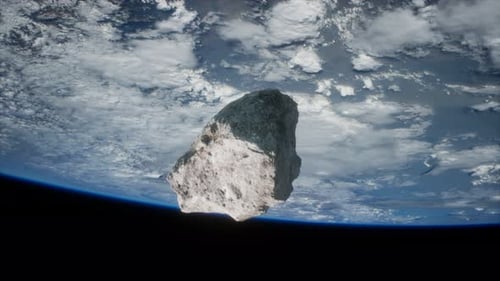Asteróide perigoso se aproximando do planeta Terra