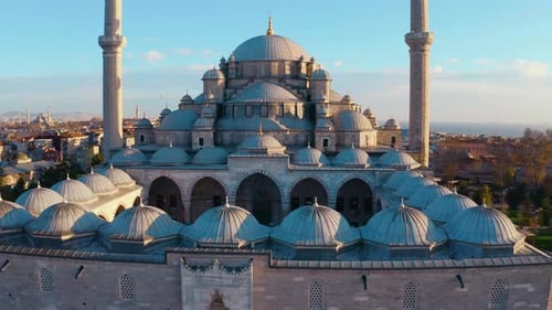 Aerial view of Fatih Mosque in Istanbul