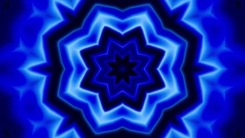 Blue Kaleidoscope Loop 4K 05