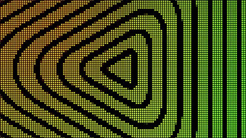 Geometrischer Hintergrund mit sich erweiternden Dreiecken in endloser Bewegung