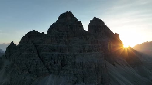 Beautiful Morning at Tre Cime di Lavaredo mountains