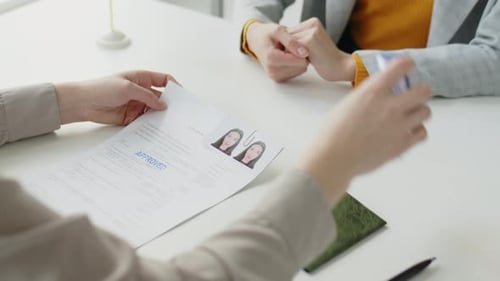 Asian Woman Getting Approval for Schengen Visa