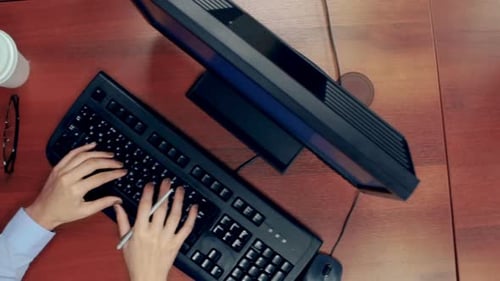 Office Workers Typing