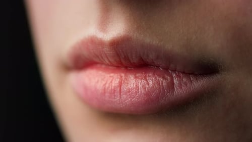 Extreme Close Up of Woman's Lips