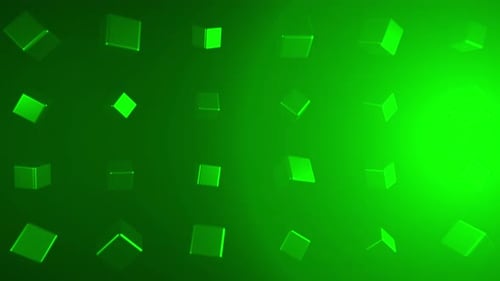 3D neon geometric figures, motion graphics concept