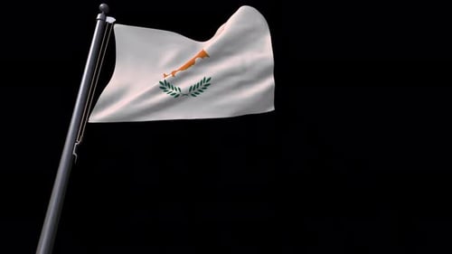 Realistic Waving Cyprus Flag Animation