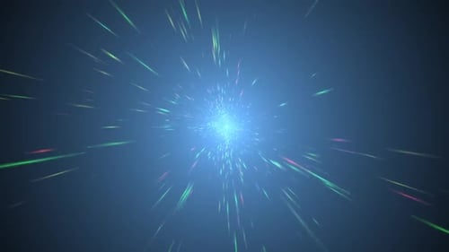 Abstract Warp Speed Light Trails Background Animation