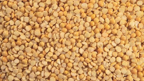 Close Up of Pile of Yellow Split Peas