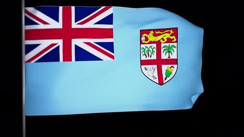 Animated Waving Fiji Flag Loop