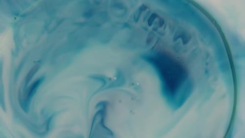 Abstract Fluid Mixing in Light Blue and White