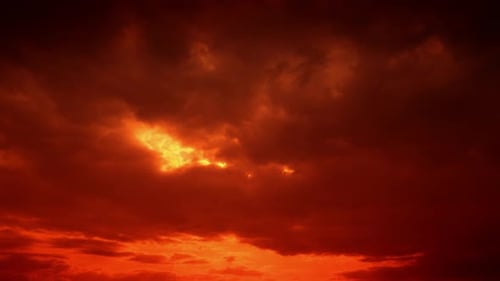 Summer Vibrant Dramatic Orange Golden Sky Time Lapse