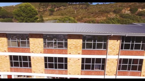 Aerial view of school building