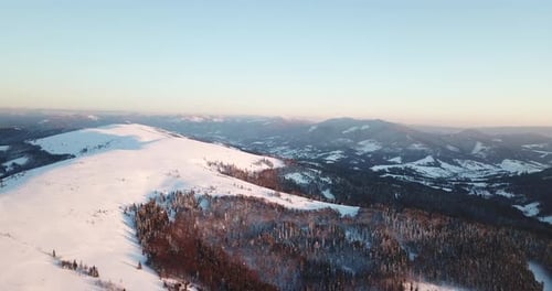 From Great Heigh Fairytale Mountain Landscape Snow Covered Alpine Sharp Peaks