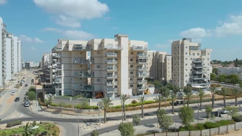 Aerial Shot At a New Neighbourhood's At Manhattan Project At Netivot