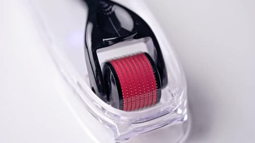 Derma Roller in Case Close Up Footage