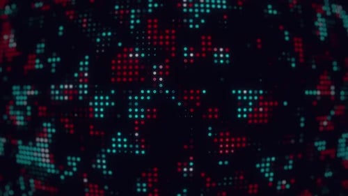 Abstract Geometric Digital Dots Data Stream Background Animation