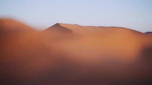 Large Desert Sand Dune In Landscape