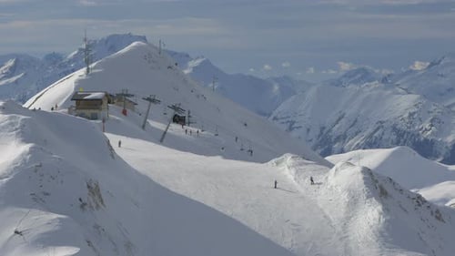People skiing on a ski slope