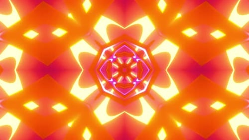 VJ loop neon kaleidoscope. Looping animation.