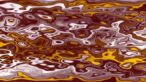 Abstract Fluid Gold and Maroon Metallic Liquid Waves Background Loop