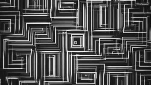 Abstract Squares Dark Geometric Background