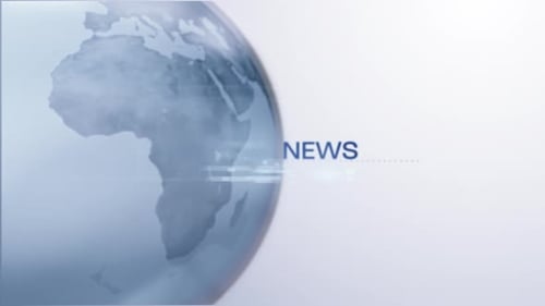 Clean Global News Opener with Spinning Earth Title Reveal
