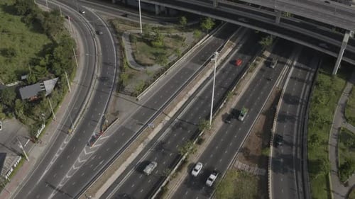 Verkehr aus der Luftaufnahme