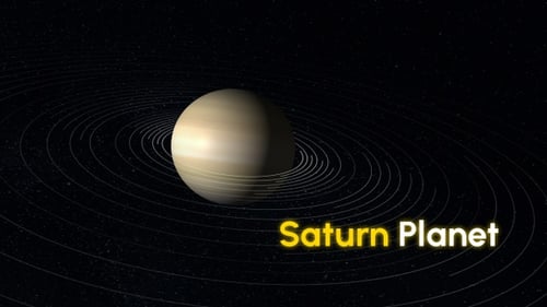 Saturn-Planeten-Galaxie im Weltraum Animation