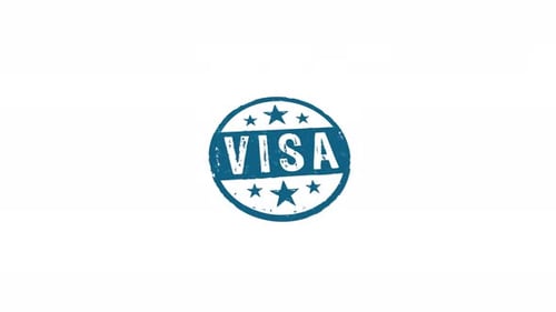 Retro Visa Rubber Stamp Reveal Animation