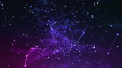 Animated Abstract Digital Plexus Network Background