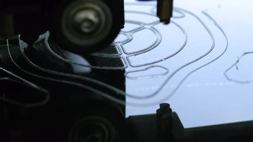 Closeup Process of New Printing Technology