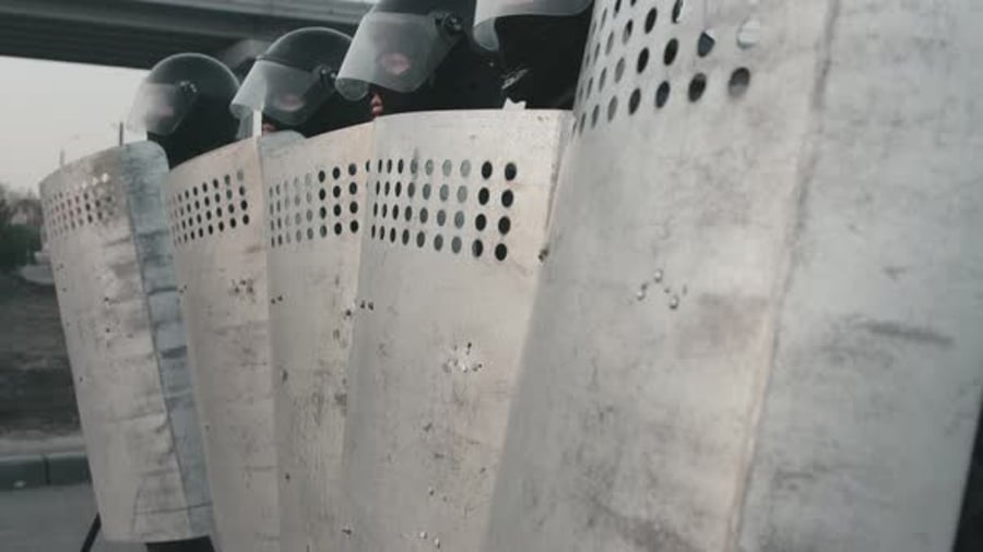 Cover for Riot Police Officers with Shields