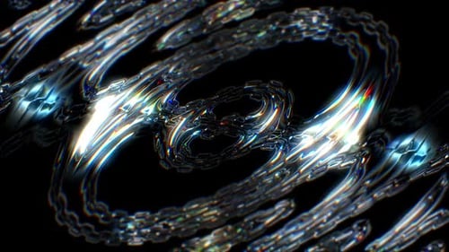 Abstract Fluid Metallic Swirl Background Loop