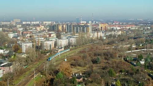 Blick auf den Personenzug,
