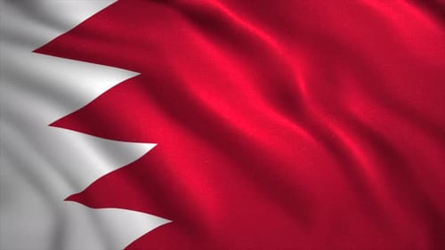 Realistic Waving Bahrain Flag Background Animation